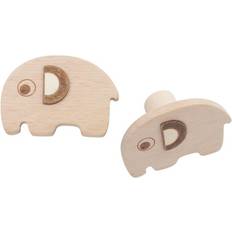 Sebra Fanto the Elephant Wooden Wall Hooks 2 pcs