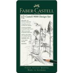 Blyanter Faber-Castell 9000 Graphite Pencil Design Set Tin of 12