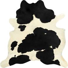 Feller vidaXL Genuine Cowhide Hvit, Svart 150x170cm