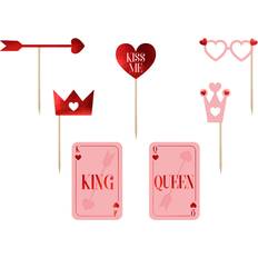 PartyDeco Photoprops Love Is In The Air Mix Red/Pink 7-pack