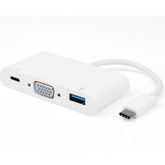 USB C-VGA/USB A/USB C M-F Adapter