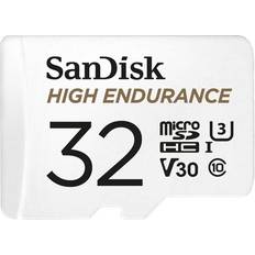 SanDisk 32 GB Minnekort SanDisk High Endurance microSDHC Class 10 UHS-I U3 V30 100/40MB/s 32GB +Adapter