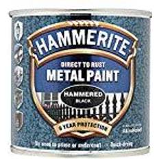 Hammerite Direct to Rust Hammered Effect Metallfarbe Schwarz 0.75L