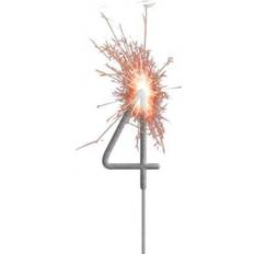 Wunderkerzen Folat Sparkler Number 4 Silver