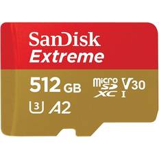 Minnekort & minnepenner SanDisk Extreme microSDXC Class 10 UHS-I U3 V30 A2 160/90MB/s 512GB