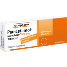 Schmerzen & Fieber Rezeptfreie Arzneimittel Paracetamol Ratiopharm 500mg 20 Stk. Tablette
