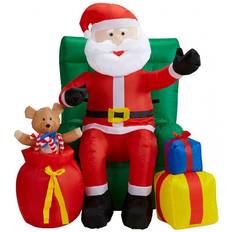 Widmann Inflatable Decoration Animated Luminous Santa Claus with Music