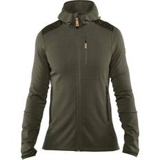 Herre - Hettegensere - L - Ull Fjällräven Men's Keb Fleece Hoodie - Laurel Green/Deep Forest