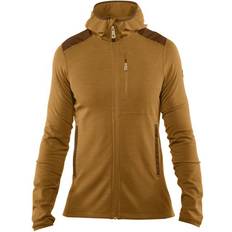 Fleecegensere & Pilégensere - Herre - M - Ull Fjällräven Keb Fleece Hoodie - Acron/Chestnut