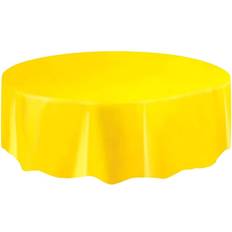 Unique Party Table Cloth Round Yellow