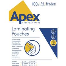 Lamineringslommer på salg Fellowes Apex A4 Medium Laminating Pouches 100-pack