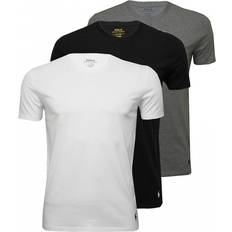 Polo Ralph Lauren Cotton Crew Neck T-shirt 3-pack - Black/Grey/White •  Price »
