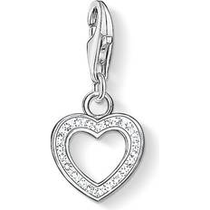 Thomas Sabo Charm Club Heart Charm Pendant - Silver/White