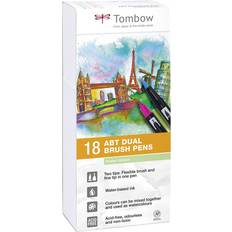 Tombow Hobbymateriale Tombow ABT Dual Brush Pens Pastels 18-pack