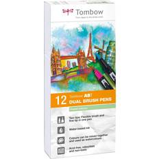 Tombow Hobbymateriale Tombow ABT Dual Brush Pens Pastel Colors 12-pack