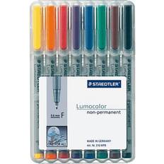 Water Based Textile Pen Staedtler Lumocolor Non Permanent Pen 316 0.6mm 8-pack