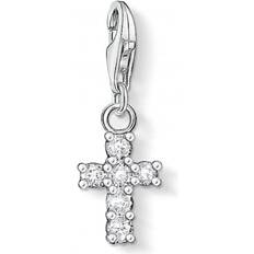 Thomas Sabo Club Cross Charm - Silver/Transparent