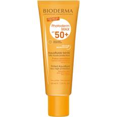 Flüssig Sonnenschutz Bioderma Photoderm Max Tinted Aquafluid Gold SPF50+ 40ml