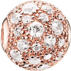 Thomas Sabo Crushed Pavé Bead Charm - Rose Gold/White