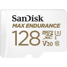 SanDisk 128 GB - microSDXC Minnekort & minnepenner SanDisk Max Endurance microSDXC Class 10 UHS-I U3 V30 100/40 MB/s128GB +SD adapter