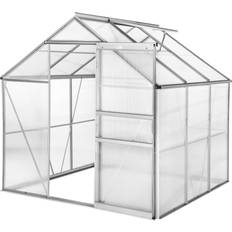 tectake Greenhouse 3.7m² Aluminium Polykarbonat