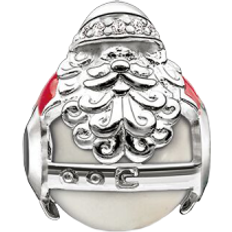 Thomas Sabo Karma Santa Claus Bead Charm - Silver/Red/White/Pearl