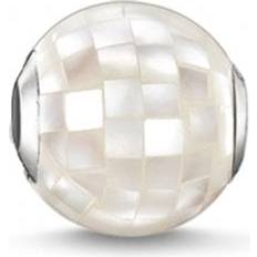 Thomas Sabo White Bead Charm - Silver/Mother of Pearl