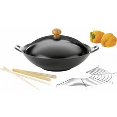 Gusseisen Wok-Pfannen Kela Asia med lock 4.5 L 36 cm