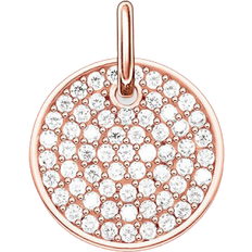 Thomas Sabo Love Bridge Circles Disc Pendant - Rose Gold/White