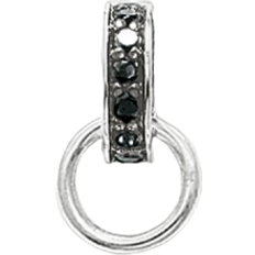 Thomas Sabo Carrier Pavé Charm - Silver/Black