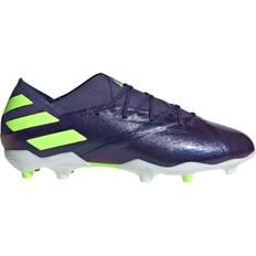 Football Shoes Adidas Nemeziz Messi 19.1 Firm Ground Boots - Tech Indigo/Signal Green/Glory Purple