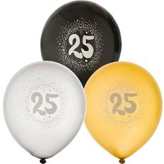 Bursdager Festprodukter Hisab Joker Latex Ballon 25th Birthday 6-pack