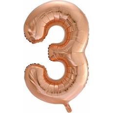 Hisab Joker Foil Ballon Number 3 Rose Gold