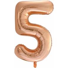 Hisab Joker Foil Ballon Number 5 Rose Gold