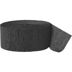 Silk & Crepe Papers Unique Party Crepe Paper Streamer Black 24.6m