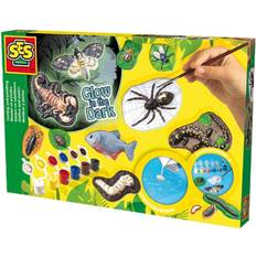 Skumgummi Kreativitet & hobby SES Creative Scary Animals Glow in The Dark Casting & Painting Set 01153