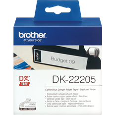 Brother DK Tape Black on White