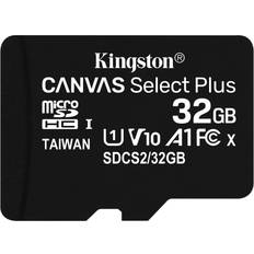 32 GB - microSDHC Memory Cards Kingston Canvas Select Plus microSDHC Class 10 UHS-I U1 V10 A1 100MB/s 32GB