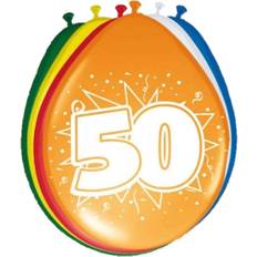 Folat Latex Ballon 50th Birthday 8-pack