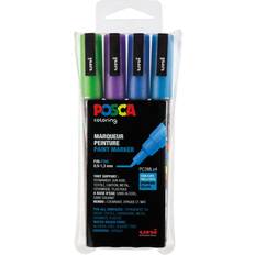 Tusjer Uni Posca PC-3M Fine Bullet Glitter Cold Marker 4-pack