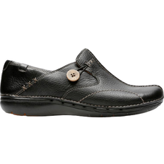 44 ½ Loafers Clarks Un Loop - Black Leather