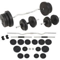 vidaXL Barbell and Dumbbells Set 60kg