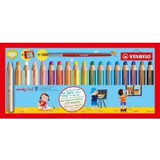 Wasserbasiert Buntstifte Stabilo Woody 3 in 1 Multi Talented Coloured Pencils 18-pack