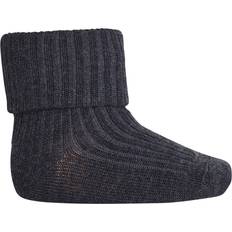 mp Denmark Ankle Wool Rib Turn Down - Dark Grey (589-497)