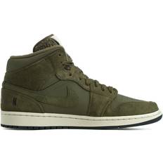 Nike Air Jordan 1 Mid M - Olive Canvas/Black-Light Bone-Cone