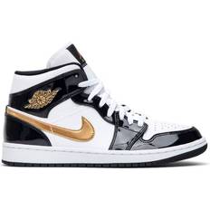 Nike Air Jordan 1 Mid SE M - Black/White/Metallic Gold • Price »