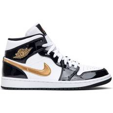 Men - Nike Air Jordan 1 Shoes Nike Air Jordan 1 Mid SE M - Black/White/Metallic Gold