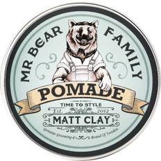 Fett hår Pomader Mr Bear Matt Clay Pomade 100ml