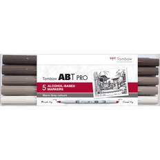 Tombow ABT PRO Warm Gray Colors 5-pack