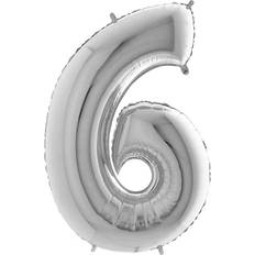 Grabo Foil Ballon Number 6 Mini Silver